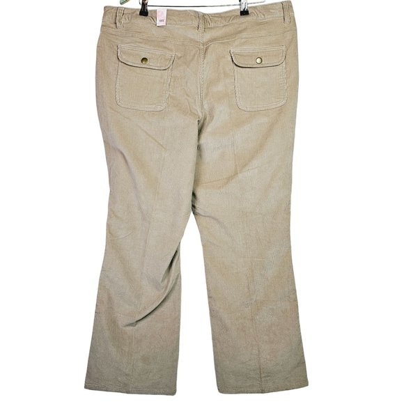 Dressbarn Women's Beige Khaki Stretch 4 Pkt Corduroy Pants, Plus Size 18W, NWT - Picture 3 of 8
